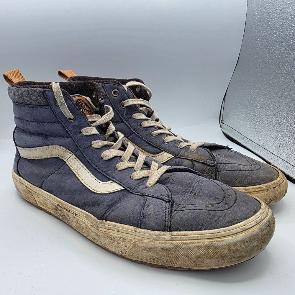 Vans Sk8 Hi MTE Mens 13 Blue High Top Sneakers Weather Resistant Primaloft Camp